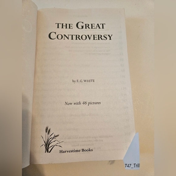 The Great Controversy by E.G. White Harvestime Home Accents Cofffe Table Books - Picture 2 of 8